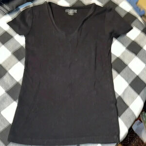 Ann Taylor black V Neck small top